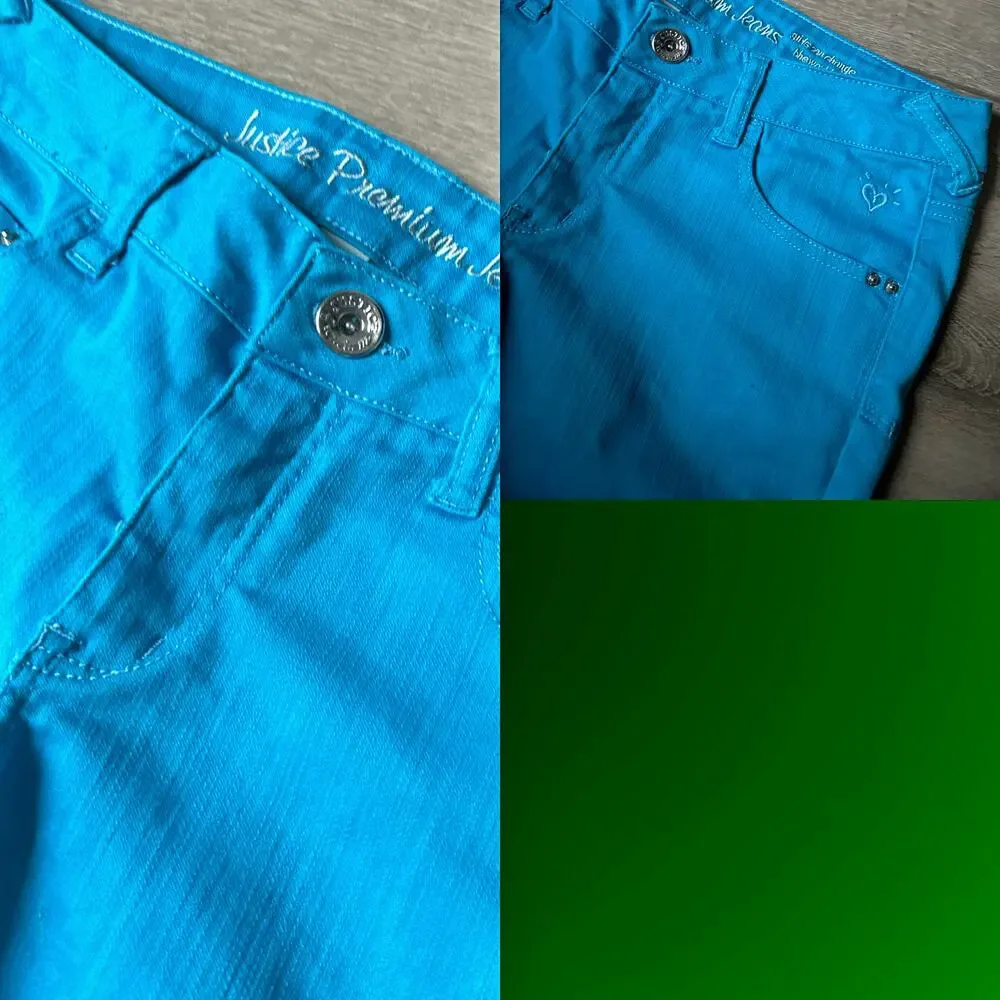 Justice Blue Crop Plus Size Jeans - Size 14.5